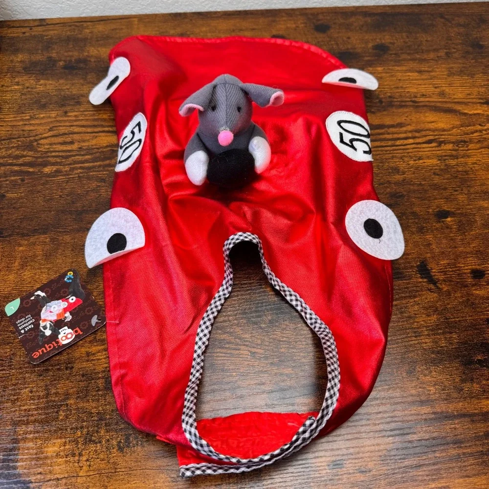 Bootique Fast & Curious Dog Costume Large Race Car Mouse Halloween 2015 NWT